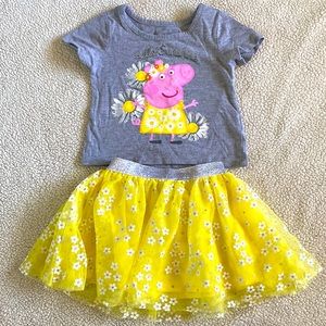 Peppa Pig outfit plus extra pair of shorts